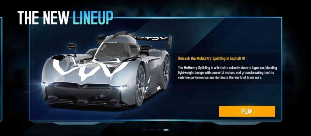 Unleash the McMurtry Sperling in Asphalt8 Game