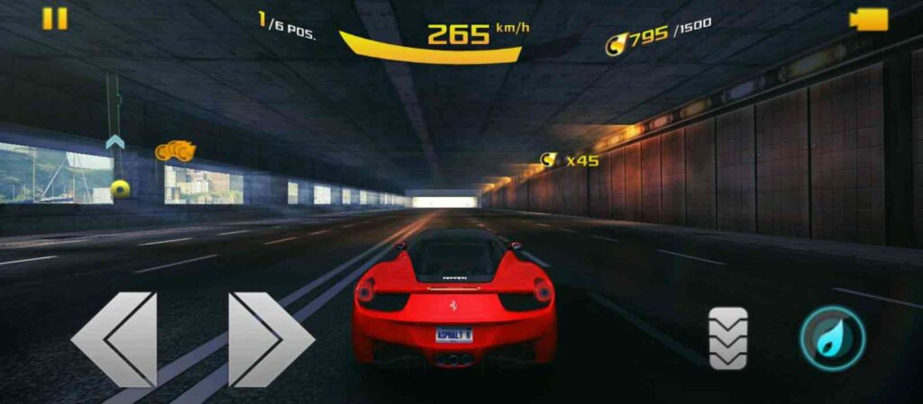 Car crossing the bridge in Asphalt8 Game